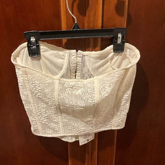 NWT Zara White Lace Bustier Top Size Small - Picture 3 of 9